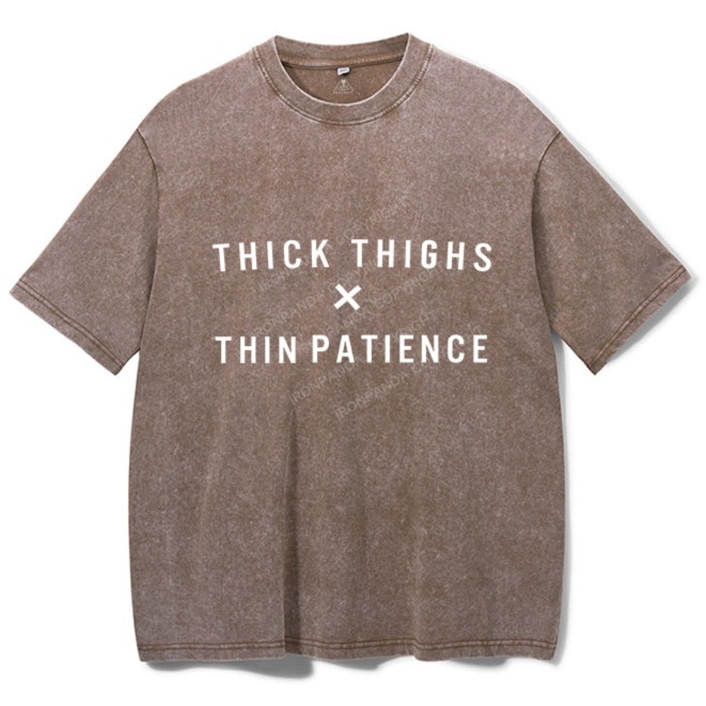 NWT IronPanda THICK THIGHS THIN PATIENCE VINTAGE GYM SHIRT XL B10